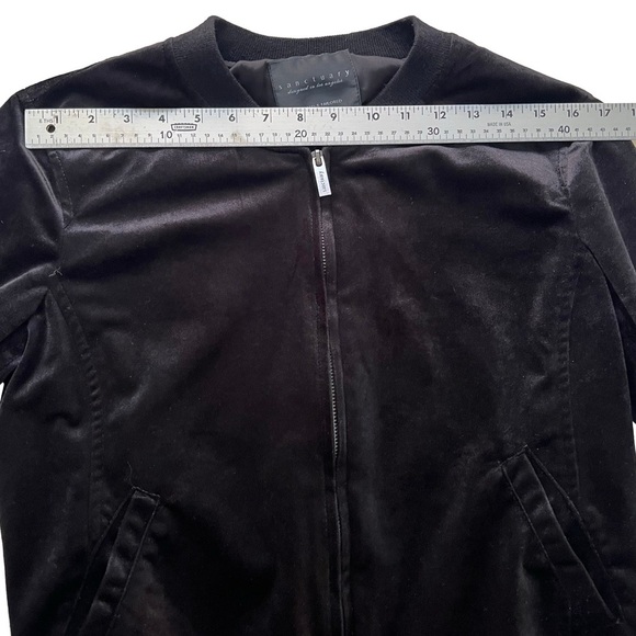 Sanctuary Black Velvet Jacket Size Medium - Picture 3 of 9